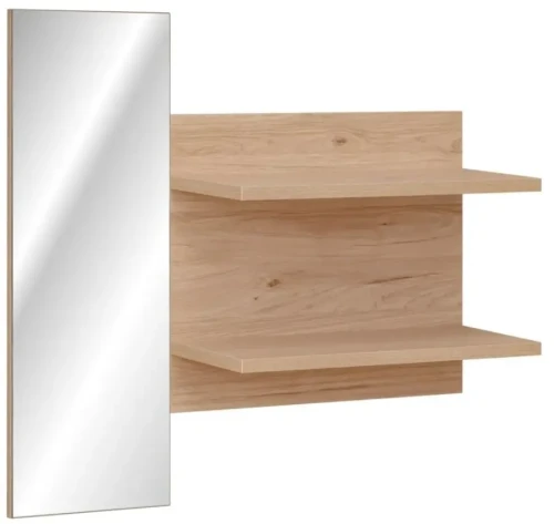 Panel ścienny Pedro 90 cm z lustrem i półkami do przedpokoju hickory jackson