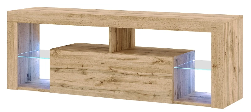 Szafka RTV Everest 140 cm z oświetleniem LED dąb wotan