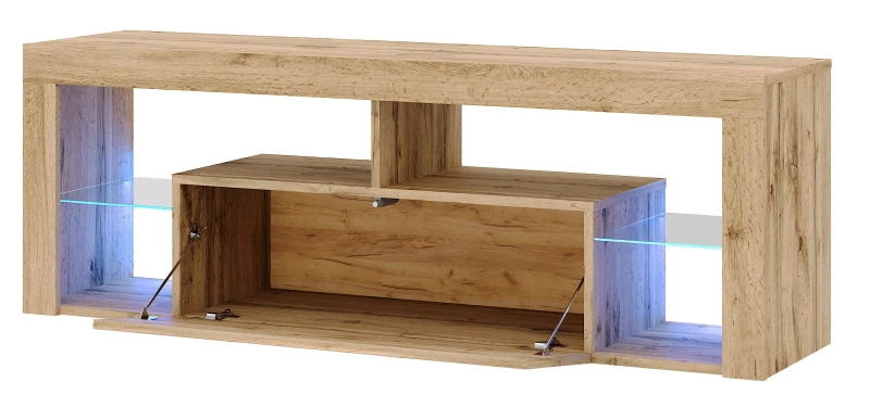 Szafka RTV Everest 140 cm z oświetleniem LED dąb wotan