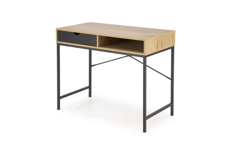 Biurko B50 z szufladą naturalny/czarny