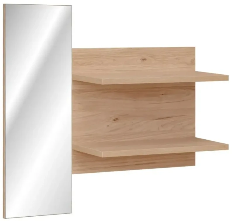 Zestaw mebli do przedpokoju Pedro III z dwudrzwiową szafą hickory jackson/czarny