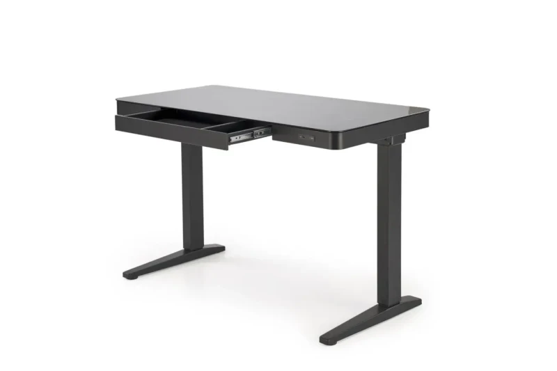 Biurko B52 z funkcją regulacji wysokości i ekranem dotykowym czarny