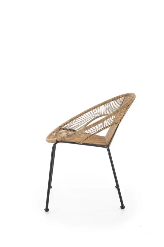 Fotel wypoczynkowy Bari rattanowy naturalny/czarny