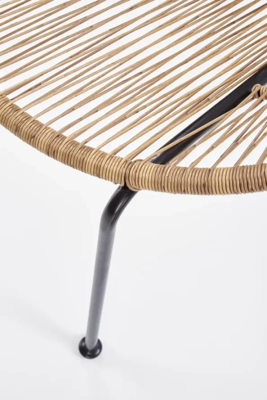 Fotel wypoczynkowy Bari rattanowy naturalny/czarny