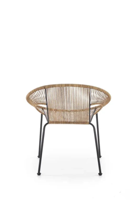 Fotel wypoczynkowy Bari rattanowy naturalny/czarny