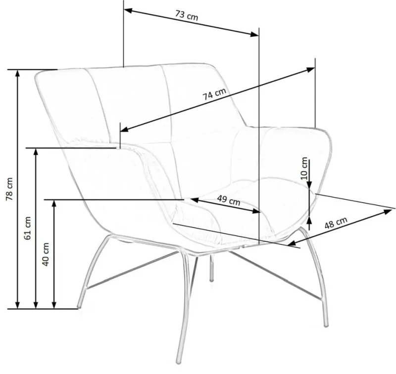 Fotel wypoczynkowy Belton do salonu ciemny zielony