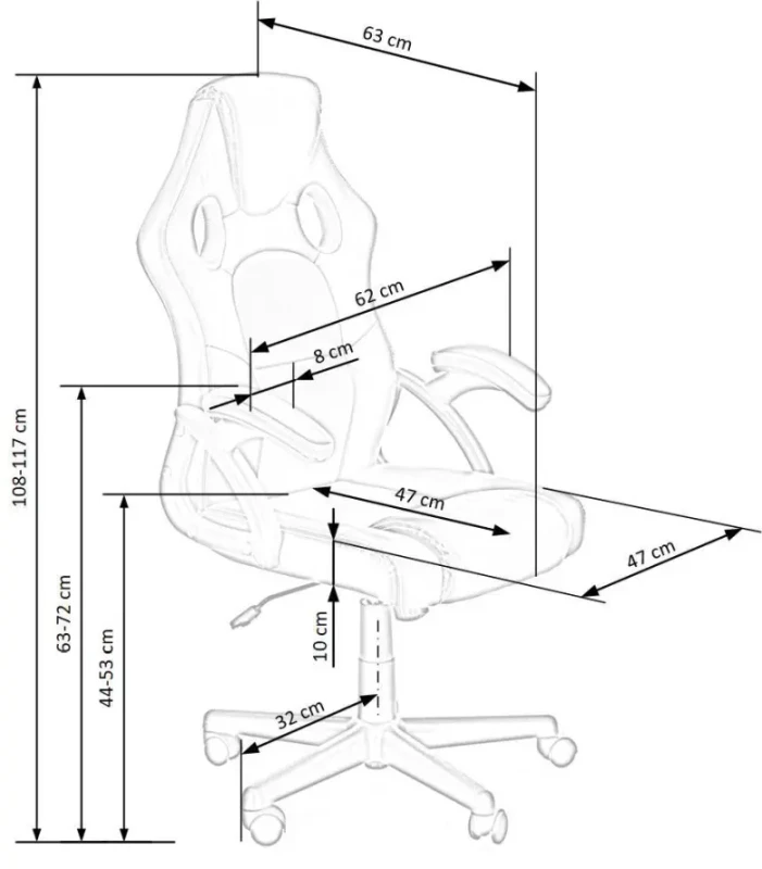 Fotel gamingowy Berkel obrotowy czarny/popielaty