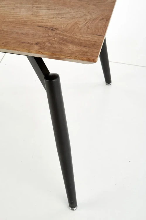 Stół rozkładany Cambell 140 - 180 cm dąb naturalny/czarny