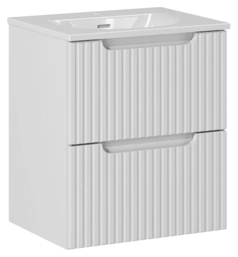 Zestaw mebli łazienkowych NOVA WHITE szafka 50 cm 2 szuflady z umywalką Sky