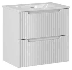 Zestaw mebli łazienkowych NOVA WHITE szafka 60 cm 2 szuflady z umywalką Sky
