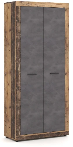 Szafa Luna II 89 cm dwudrzwiowa do przedpokoju Old Style Ciemny/Matera