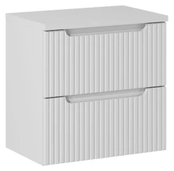Zestaw mebli łazienkowych NOVA WHITE szafka 60 cm 2 szuflady z białym blatem 60 cm