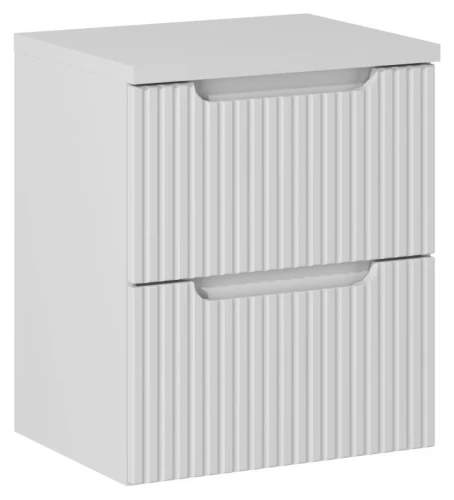 Zestaw mebli łazienkowych NOVA WHITE szafka 50 cm 2 szuflady z białym blatem 50 cm