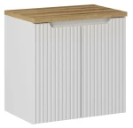 Zestaw mebli łazienkowych NOVA WHITE szafka 60 cm z blatem dąb 60 cm