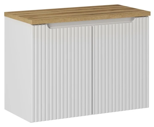 Zestaw mebli łazienkowych NOVA WHITE szafka 80 cm z blatem dąb 80 cm