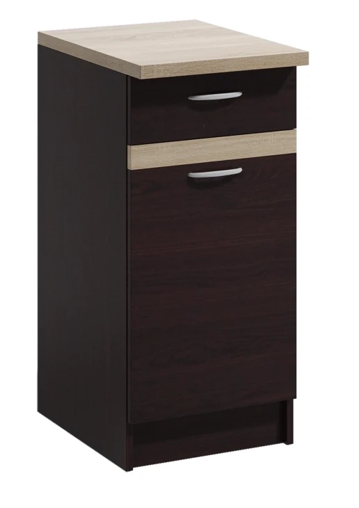 Szafka kuchenna Livia 10 dolna 40 cm z szufladą dąb sonoma ciemna