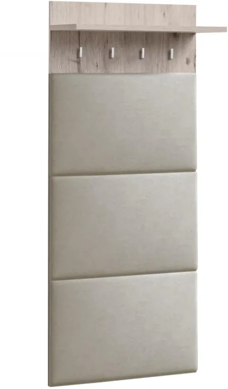 Zestaw mebli do przedpokoju Gustavo VIII pięć elementów dąb wellington/biały połysk