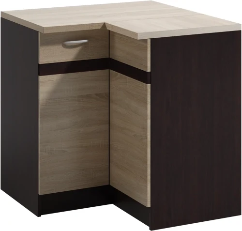 Szafka kuchenna Livia 12 dolna 90 cm narożna prawostronna dąb sonoma jasna