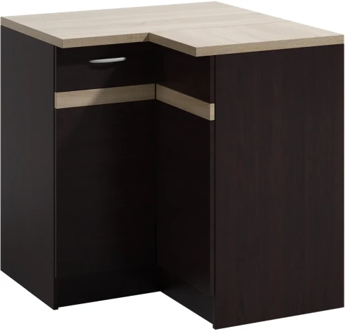 Szafka kuchenna Livia 12 dolna 90 cm narożna prawostronna dąb sonoma ciemna