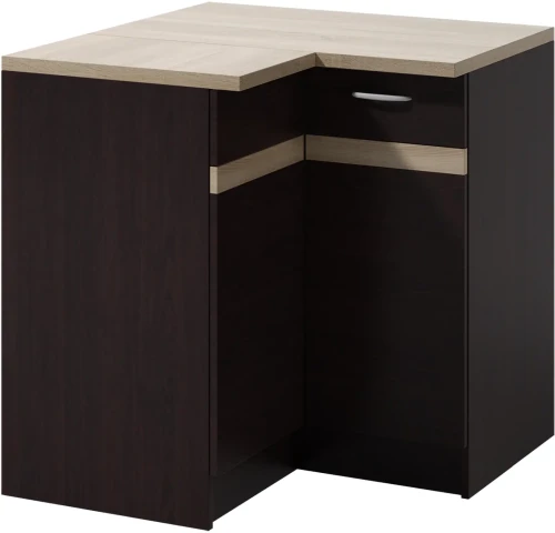 Szafka kuchenna Livia 12 dolna 90 cm narożna lewostronna dąb sonoma ciemna