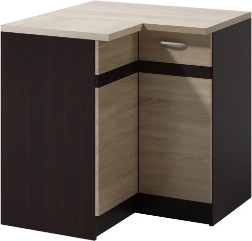 Szafka kuchenna Livia 12 dolna 90 cm narożna lewostronna dąb sonoma jasna