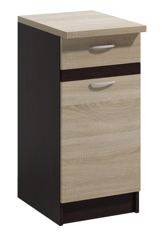 Zestaw mebli kuchennych Livia 240 cm dąb sonoma jasna / dąb sonoma ciemna