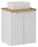 Zestaw mebli łazienkowych NOVA WHITE szafka 50 cm z umywalką GAJA i blatem dąb 50 cm