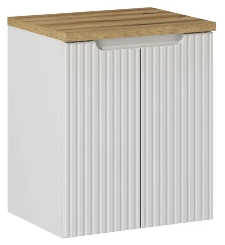 Zestaw mebli łazienkowych NOVA WHITE szafka pod umywalkę Nova White 82-50-2D  + blat Nova Oak A 89-50