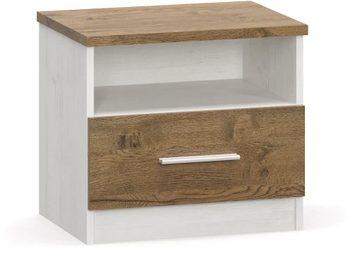Szafka nocna Markos 51 cm (2 szt.) z szufladą sosna anderson/dąb
