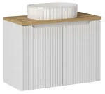 Zestaw mebli łazienkowych NOVA WHITE szafka 80 cm z umywalką BEYOND i blatem dąb 80 cm