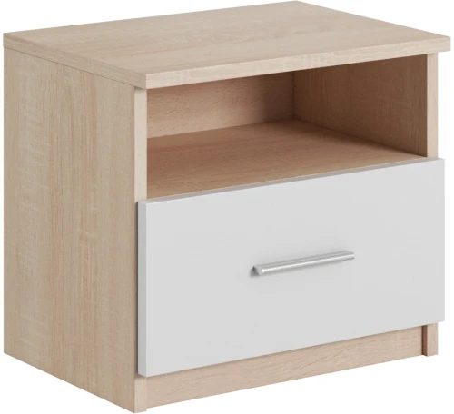 Szafka nocna Markos 51 cm (2 szt.) z szufladą dąb sonoma/biały