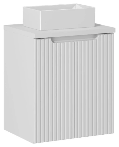 Zestaw mebli łazienkowych NOVA WHITE szafka 50 cm z umywalką GAJA i białym blatem 50 cm