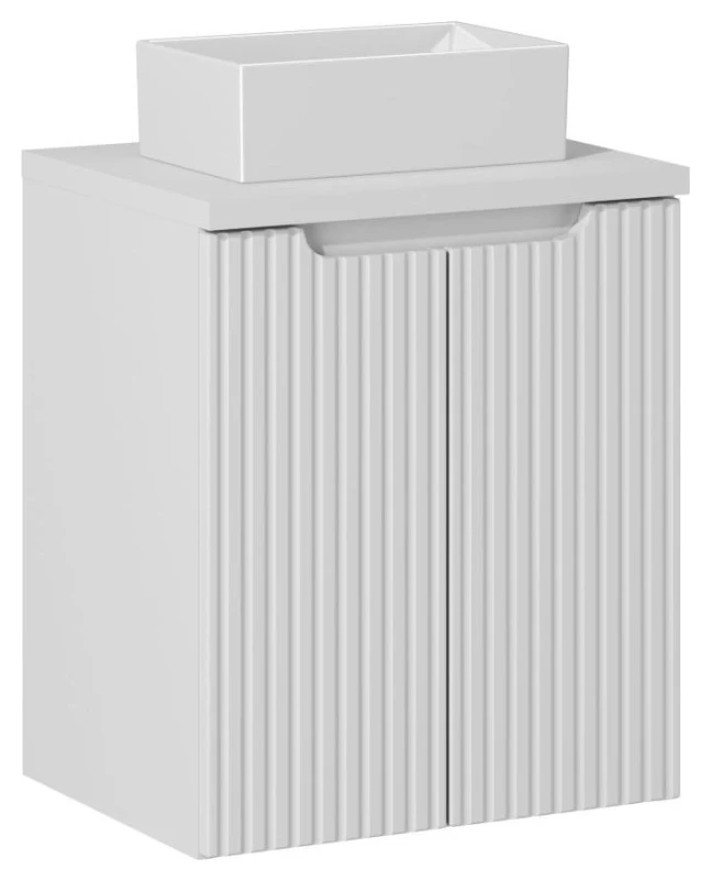 Zestaw mebli łazienkowych NOVA WHITE szafka 50 cm z umywalką GAJA i białym blatem 50 cm