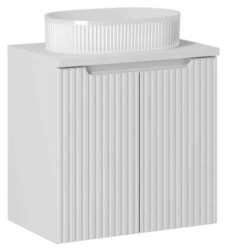 Zestaw mebli łazienkowych NOVA WHITE szafka 60 cm z umywalką BEYOND i białym blatem 60 cm