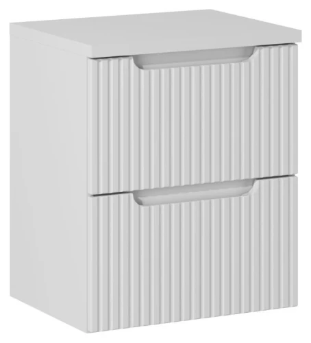 Zestaw mebli łazienkowych NOVA WHITE szafka 50 cm 2 szuflady z białym blatem 50 cm