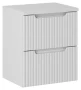 Zestaw mebli łazienkowych NOVA WHITE szafka 50 cm 2 szuflady z białym blatem 50 cm