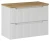 Zestaw mebli łazienkowych NOVA WHITE szafka 80 cm z blatem dąb 80 cm