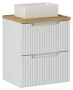 Zestaw mebli łazienkowych NOVA WHITE szafka 50 cm z umywalką GAJA i blatem dąb 50 cm