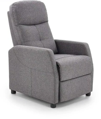 Fotel wypoczynkowy Felipe z podnóżkiem do salonu popielaty