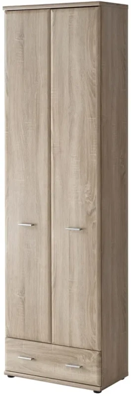 Zestaw mebli do przedpokoju Amario VIII z tapicerowanym panelem dąb sonoma/beż