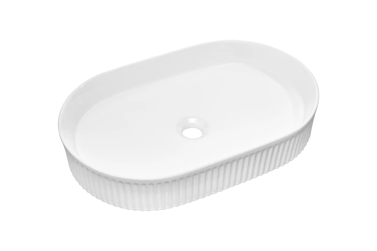 Zestaw mebli łazienkowych NOVA WHITE szafka 80 cm 2 szuflady z umywalką BEYOND i białym blatem 80 cm