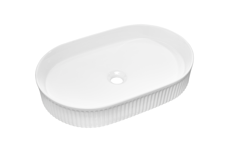 Zestaw mebli łazienkowych NOVA WHITE szafka 80 cm 2 szuflady z umywalką BEYOND i białym blatem 80 cm