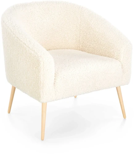 Fotel wypoczynkowy Grifon 2 do salonu kremowy/naturalny