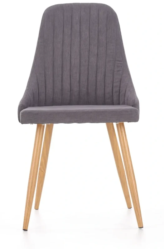 Krzesło K285 tapicerowane do jadalni ciemny popiel