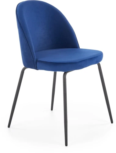 Krzesło K314 tapicerowane do jadalni granatowy/czarny