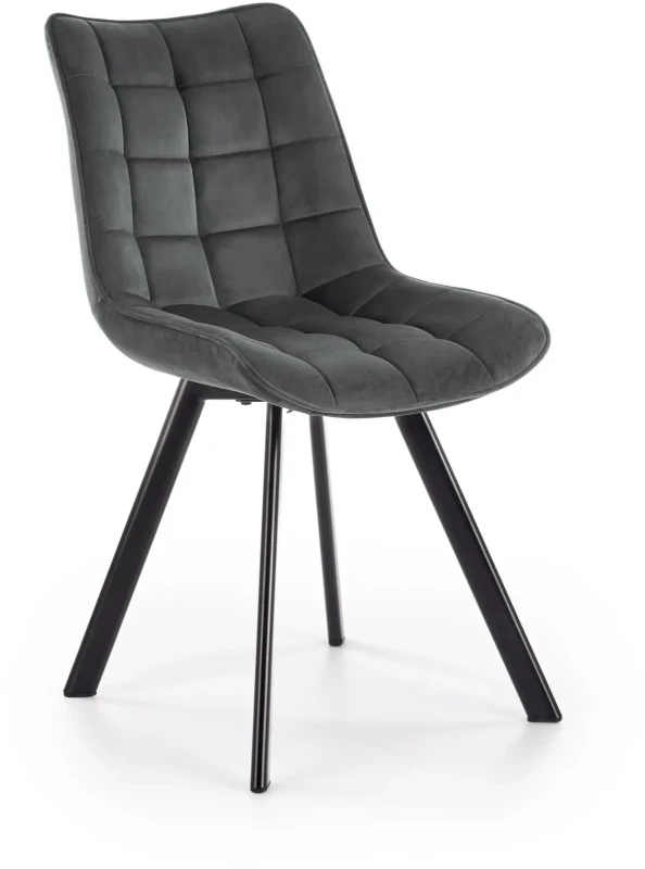 Krzesło K332 tapicerowane do jadalni ciemny popiel/czarny