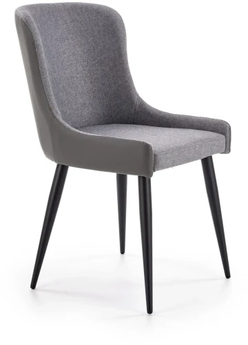 Krzesło K333 tapicerowane eco skóra jasny popiel/ciemny popiel