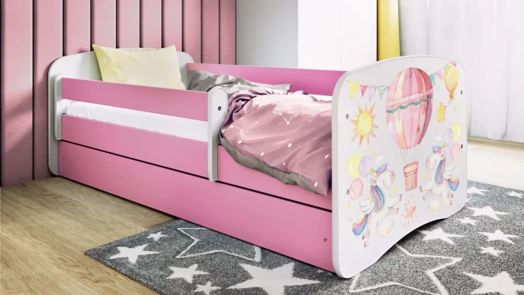 Łóżeczko dla dziewczynki 140x70 BABYDREAMS - balonik
