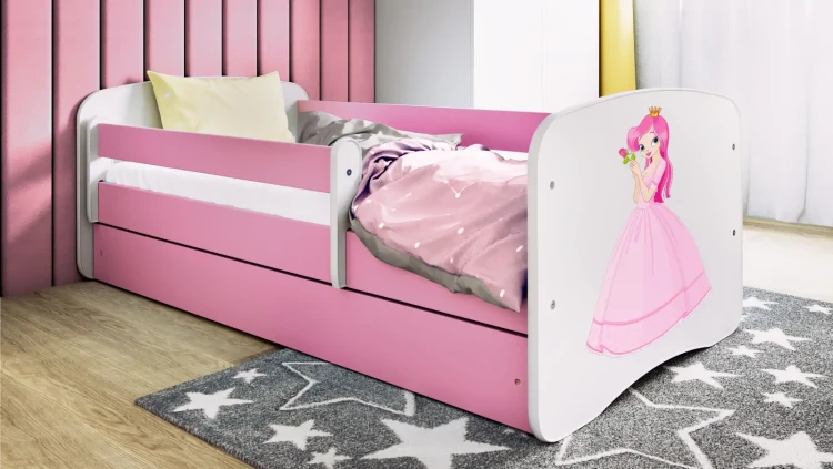 Łóżeczko dla dziewczynki 140x70 BABYDREAMS - księżniczka