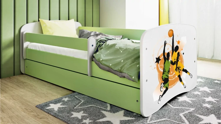 Łóżeczko dla dziewczynki 140x70 BABYDREAMS - koszykówka